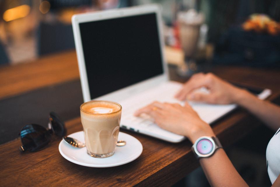 Freelance web designer: laptop White